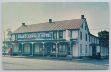 Shartlesville Hotel 7Up Sign Coke Machine PA C1940s Postcard AJ17 picture