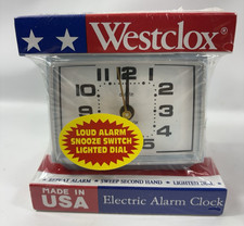 VTG Westclox Bold II Dialite Electric Alarm Clock 22286 Baby Blue USA NOS Sealed picture
