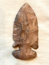 4 1/4 x 2 OH/IN  Ohio/Indiana Thebes E-Notch Indian Artifact / Arrowhead picture