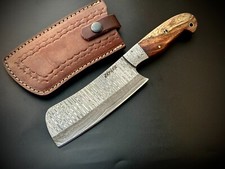 Jayger Hand-Forged Damascus SteelNakiri Knife -Cleaver – 13cm Blade picture