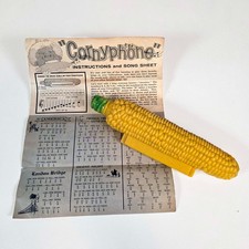 Cornyphone Toy Corn Harmonica • Kellogg's Cereal Premium w/instructions • 1963 picture