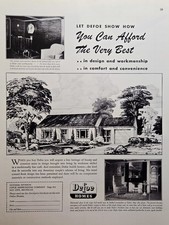 Defoe Homes Print Ad 1946 - Bay City MI No Trend Toward Freak Design - Cape Cod picture