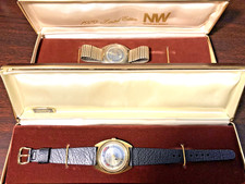 Vintage Norfolk & Western NW Railroad Moving Train Watch Set Lot (2) 1979 & 1981 picture