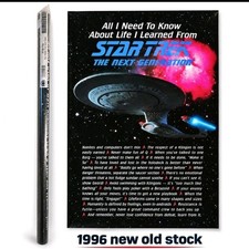 Vintage 1996 Star Trek TNG All I Need to Know Poster PTW759 NOS Enterprise D picture
