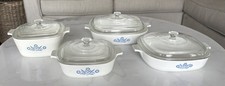 Rare VINTAGE 1960’s/70’s PYREX Corningware set of 4 with original glass lids   picture