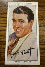 1938 Player’s Cigarettes Film Stars #45 James Stewart Tobacco Card Vintage MGM picture
