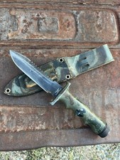 Vintage Camo Explorer Wilderness Knife 21-059 Japan 440 Stainless w/ Sheath picture