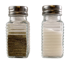 Salt and Pepper Shaker Set Clear Glass Classic Kitchen Design picture