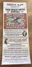VTG ERIE COUNTY FAIR POSTER  Aug 16-24 1974 HAMBURG NY ARTHUR GODFREY Large picture
