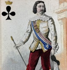 c1840 Buckingham Hand Colored Antique Playing Cards Historic Engraved Single picture