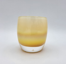 Glassybaby Awesome Ain't Easy Candle Votive Holder Multicolor Original Sticker picture