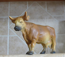 vintage Schleich 13230 Brown Cow Retired farm cattle animal ranch toy picture