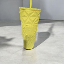 Starbucks 2025 Yellow 24oz Cold Beverage Tumbler with Straw NEW Limited Edition picture