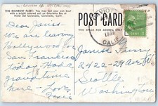 DPO (1901-1957) Gaviota CA Postcard The Rainbow Fleet Colored Sail Coronado CA picture