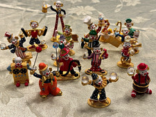 Vintage Spoontiques Pewter Hand-Painted Clown Figurines Lot of 16, 1980's picture
