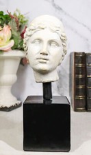 Classical Greek Roman Goddess Aphrodite Head Bust Replica On Black Base Statue picture