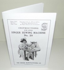 Singer 20 Toy Child Sewing Machine Instruction Manual Reproduction picture