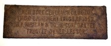 New York Central Railroad 3rd Equipment Trust 1950 JP Morgan Plate Plaque 16”x5” picture