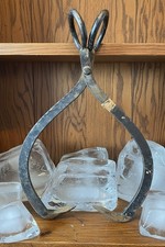 Early 20th Century, Hand-Forged Iron, Ice Block Tongs picture
