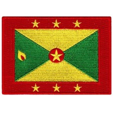 GRENADA FLAG PATCH CARIBBEAN embroidered iron-on EMBLEM SOUVENIR APPLIQUE PARCHE picture
