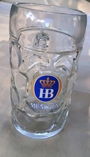 Vtg Hofbrauhaus Munchen 1L 1980s Beer Stein Mug Stolzle Oberglas Austria Dimpled picture