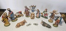Vtg Italian Resin Nativity Figurines Set Of 14 Made In Italy Creche Figurine  picture