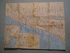 VINTAGE HOLY LAND TODAY MAP + JERUSALEM National Geographic December 1963  picture