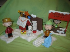 Memory Lane 2003 PEANUTS CHRISTMAS Charlie Brown Linus Lucy Snoopy FIGURES SET picture