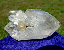 TIBETAN Clear Quartz Crystal Multi Points with Double Term Penetrator & Key HTQ2 picture