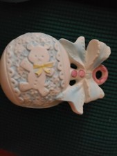 Vintage Teddy Bear Nursery Planter Blue 7.5 “ Ceramic Napcoware C-7709 picture