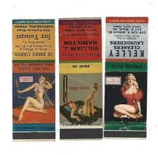 3 OLDER GIRLIE  Matchcovers picture