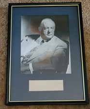 SYDNEY GREENSTREET - CUT AUTOGRAPH WITH  PHOTOGRAPH DISPLAY  MALTESE FALCON picture