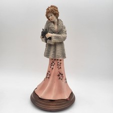 Vintage 1984 Arnart Imports Lady w/Dog Porcelain Figurine 10.5
