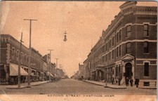 1907-10's SECOND STREET HASTINGS NEBRASKA W.B. HARTIGAN ALBERTYPE POSTCARD picture
