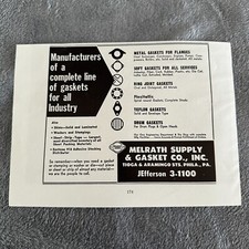 Melrath Supply & Gasket Co Inc Philadelphia Pennsylvania Vintage Print Ad 1968 picture