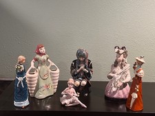 Vintage Ceramic Figurine Lot Weil Ware California Pottery Asian Ethnic Figure picture