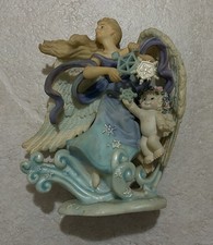 Vintage 2000 Dreamsicles Winter Victoria Angel w/Cherub Figurine #11765 GOOD picture