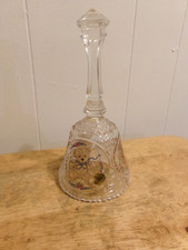 Teddy bear lead crystal etched bell 24% 8
