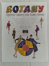 1945 Botany Certified Fabrics Vintage Ad Feel the difference picture