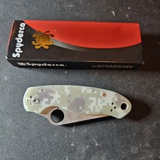 Spyderco Military Folding Knife, Digital Camouflage G-10 Handle Satin Finish picture