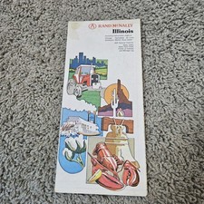 Rand McNally Vintage Illinois Map 60's 70's picture