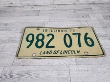 1973 Vintage ILLINOIS License Plate