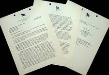 1954 F.G. Fahrion Vice Admiral Navy Signed Letter New C.O. Of U.S.S. Chilton-E5L picture