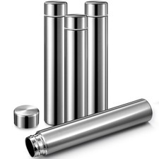 Vesici 4 Pack Silver Slim Stainless Steel Water 1.8 x 9.4 inches, picture