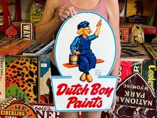 Vintage Style Metal Sign Dutch Boy Paint NOT Porcelain 24x16 Made USA picture