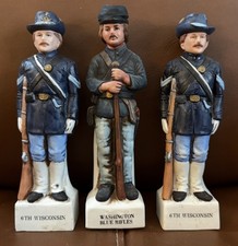TWO VINTAGE 1975 6th WISCONSIN CORPORALS & ONE WASHINGTON BLUE RIFLES SOLDIER picture