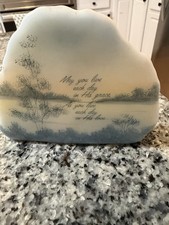 Vintage Fenton Art Glass Hand Painted Iceberg Paperweight picture