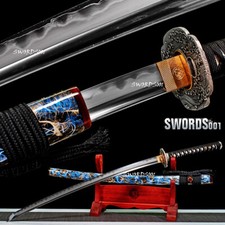  Top Graded Japanese Samurai Katana Sword Honsanmai Clay Tempered Folded Steel picture
