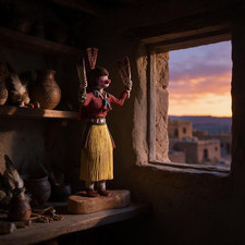 Navajo Maiden Kachina by the Legendary Vern Mahkee -  Spectacular picture