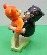Rare 1950's Silly Hugger Salt Snd Pepper Shaker With Cradle. picture